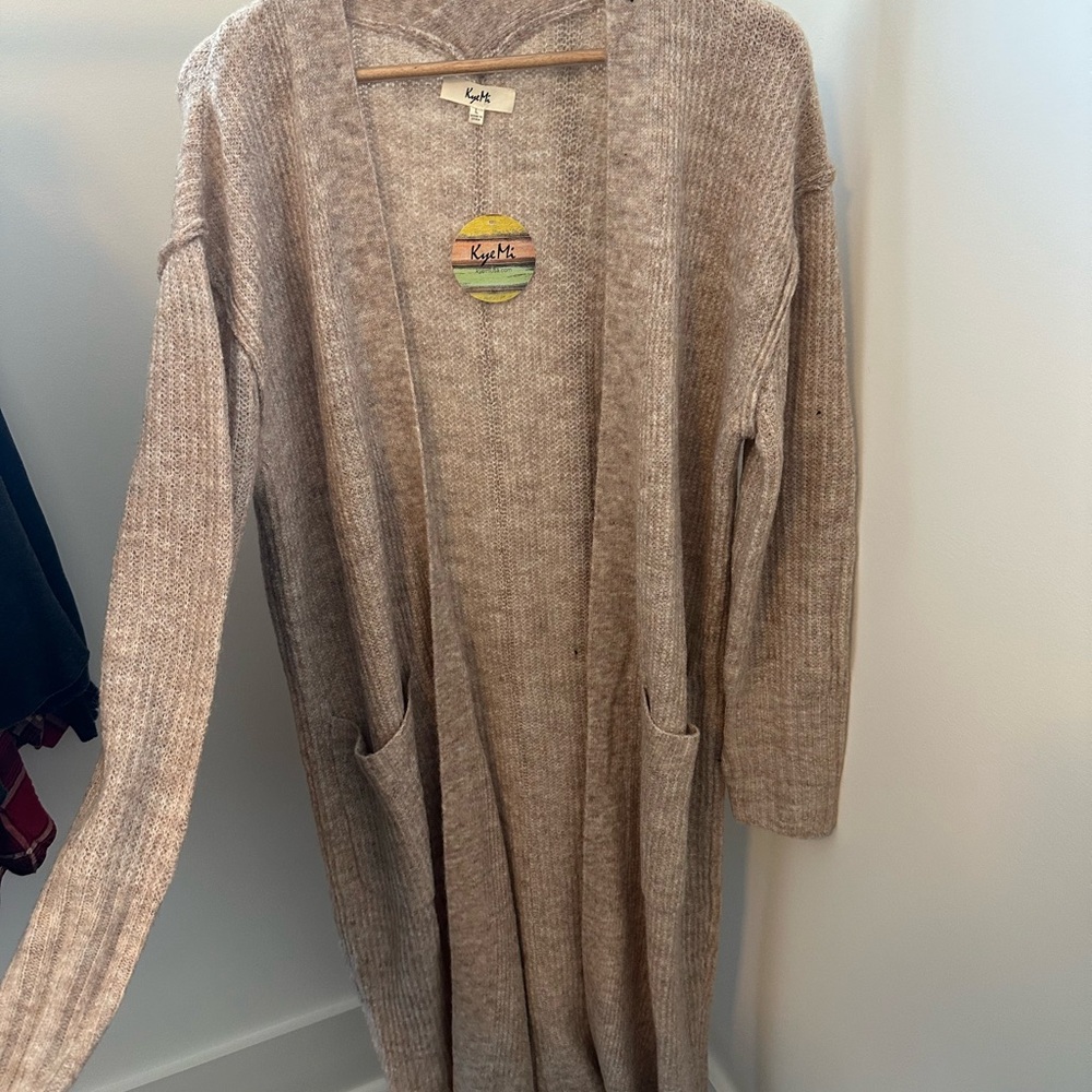Women's Tan Sweater Cardigan